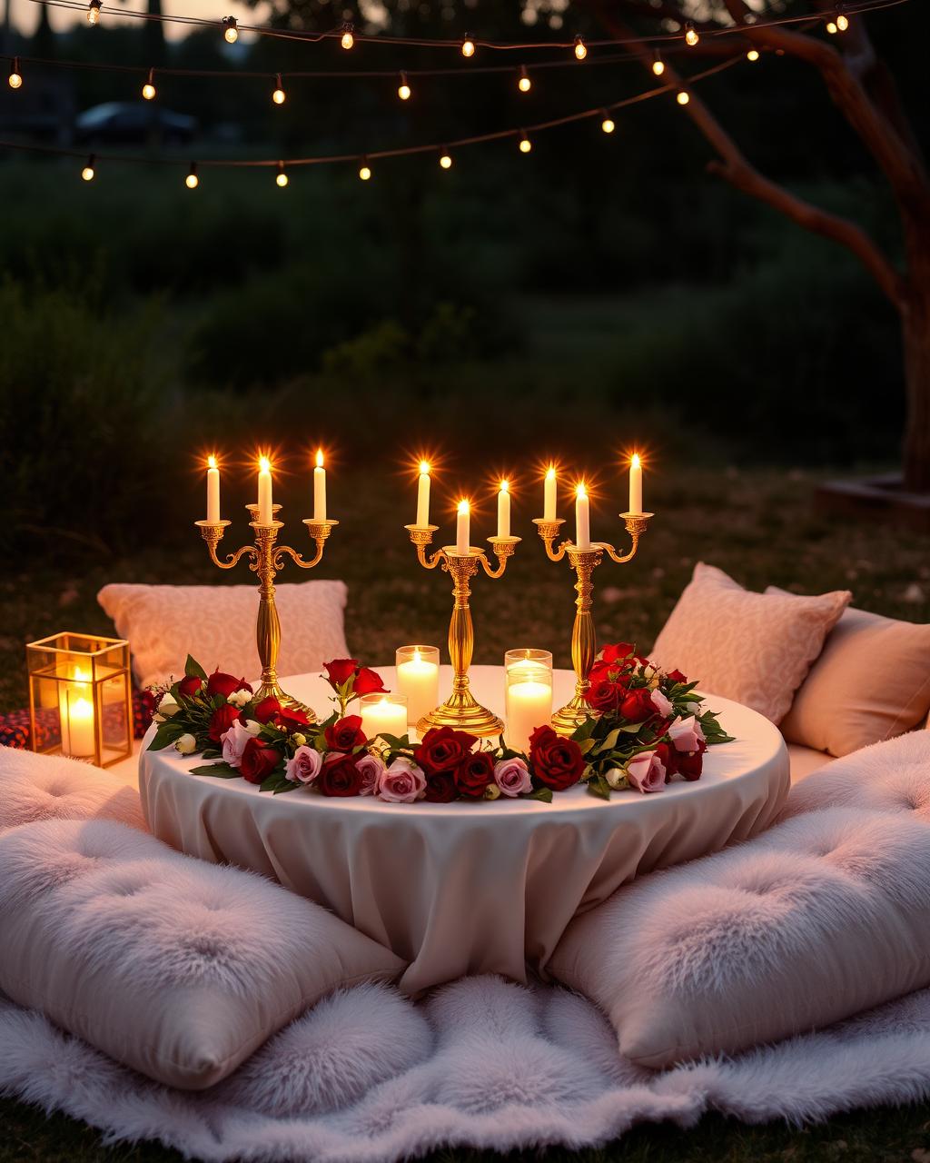 Anniversaries luxury picnic setup by Creatively Made Events